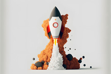 Start up rocket, entrepreneur rocket