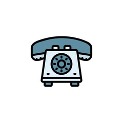 Poster - phone vector icon filled line style. Perfect for website, application, commerce, presentation, logo and more. simple and modern color outline icon