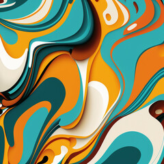 Wall Mural - abstract pattern with waves