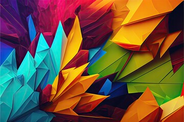 Wall Mural - modern background with bright colors, generative ai	