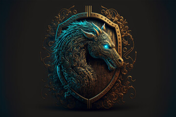  Head of a dragon security logo