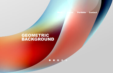 Abstract liquid background for your landing page design. Web page for website or mobile app wallpaper