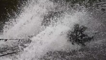 Close-up Of The Water Windmill (slow Motion)