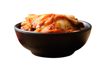 Canvas Print - Kimchi cabbage in bowl, Korean homemade fermented side dish food