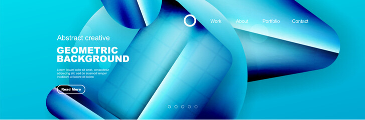 Wall Mural - Abstract background for your landing page design. Web page for website or mobile app wallpaper