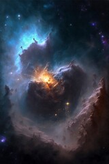 Wall Mural - universe, stars, intrincate details, atmospheric with generative ai