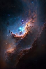 Poster - universe, stars, intrincate details, atmospheric with Generative AI