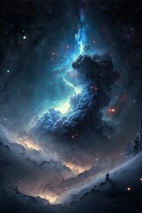 Wall Mural - universe, stars, intrincate details, atmospheric with generative ai