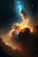 Wall Mural - universe, stars, intrincate details, atmospheric with generative ai
