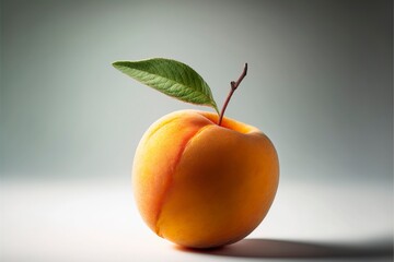 Wall Mural - ripe peach with Generative AI