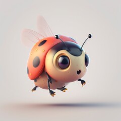 Canvas Print - ladybug with Generative AI