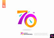 Number 70 logo icon design, 70th birthday logo number, anniversary 70