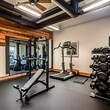 © Ai.Art.Creations - Industrial-inspired home gym1, Generative AI
