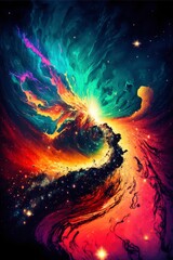 Wall Mural - Universe, Space Environment, Supernova with Generative AI 