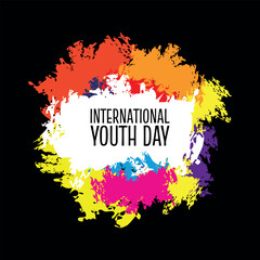 Wall Mural - international youth day. Design suitable for greeting card poster and banner