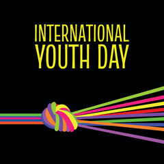 Wall Mural - international youth day. Design suitable for greeting card poster and banner