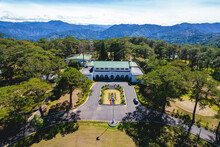 Baguio City, Philippines - Aerial Of The Mansion, The Official Summer Palace Of The President Of The Philippines.