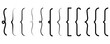 Braces or curly brackets set icons. Vector illustration
