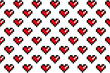 Pixel heart seamless pattern background