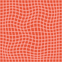 Poster - Minimal abstract wavy linear seamless pattern. Pink and red colors. Geometric vector print