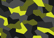 © Алексей Панков - Geometric camouflage texture seamless pattern. Abstract modern military sport ornament for fabric and fashion textile print. Vector background.