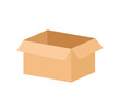 Flat design of a cardboard box. paper box. Packaging box concept.