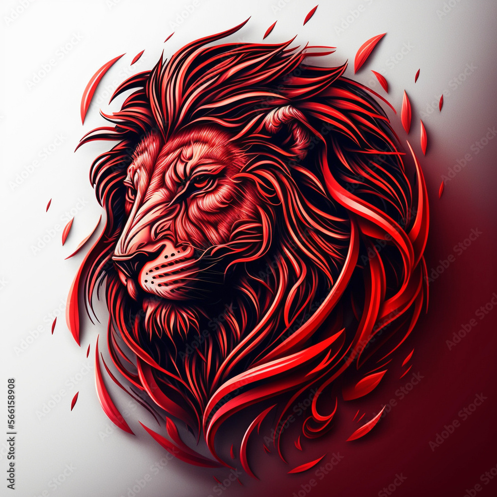 Lion Logo or Tattoo Design. generative ai Stock Illustration | Adobe Stock