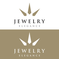 Wall Mural - jewelry ring abstract logo template design with luxury diamonds or gems.isolated on black and white 