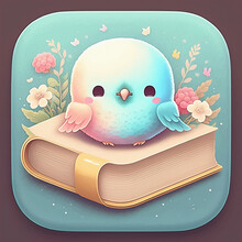App Icon Cute Colors Owl On Book. Owl On The Book, Logo, Education Emblem Icon. Element Of Education For Mobile Concept And Web Apps Icon. Icon For Website Design And Development