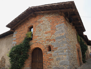 Canvas Print - Ricetto medieval village in Candelo