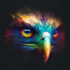 Wall Mural - eagle colorful background illustration