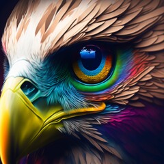 Poster - eagle eyes colorful illustration