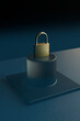 © Westend61 - Three dimensional render of padlock on pedestal