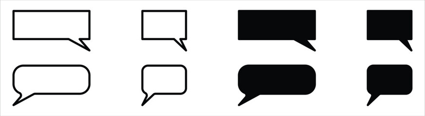 Poster - speech bubble icon set. chat bubble icon. talk bubble speech icon flat collections, vector illustration