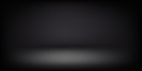 Poster - Abstract illuminated empty dark stage. Design template. 3d vector background