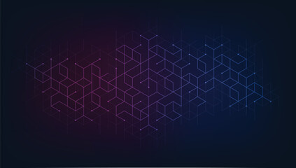 Fototapete - Abstract geometric background with triangle shape pattern