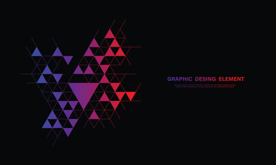 Poster - Abstract geometric background with triangle shape pattern