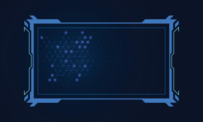 Poster - abstract hud ui gui future futuristic screen system virtual design.