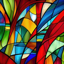 Beautiful Abstract Stained Glass Pattern