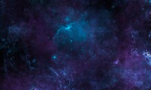 Space Background With Realistic Nebula And Shining Stars. Pink And Blue Galaxy Space Background. Realistic Starry Night. Magic Color Galaxy. Infinite Universe And Starry Night.