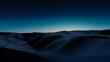 © RocknRoller Studios - Night Landscape, with Desert Sand Dunes. Peaceful Modern Wallpaper with Blue Gradient Starry Sky