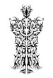 east japan knight armour abstract ethnic celtic tattoo symbol sticker