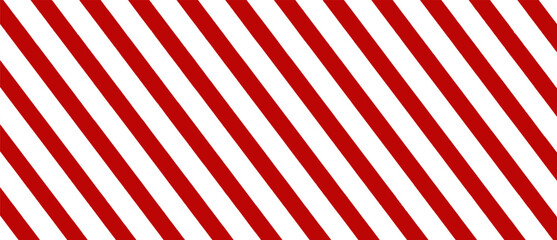 Diagonal stripes background. Red and white lines pattern for road warning and wallpaper template. Realistic lines with repeat stripes texture. Simple geometric stripes background. Pattern vector