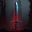 © Rudsaphon - Fantasy Red Sword,Fantasy Weapons.Generative Ai
