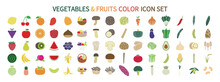 野菜とフルーツときのこのカラーアイコンセット