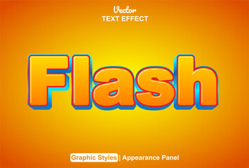 Fototapete - flash text effect with graphic style and editable.