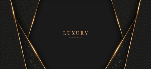 Aufkleber - Luxury Vector Background. Abstract Premium Award Banner With Gold Lines.