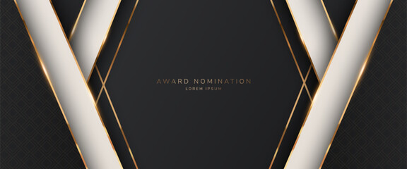 Aufkleber - Luxury Vector Background. Abstract Premium Award Banner With Gold Lines.