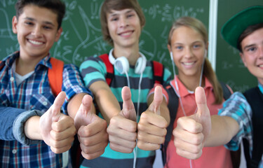 Wall Mural - teens at school