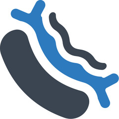 Sticker - Hot dog sausage icon